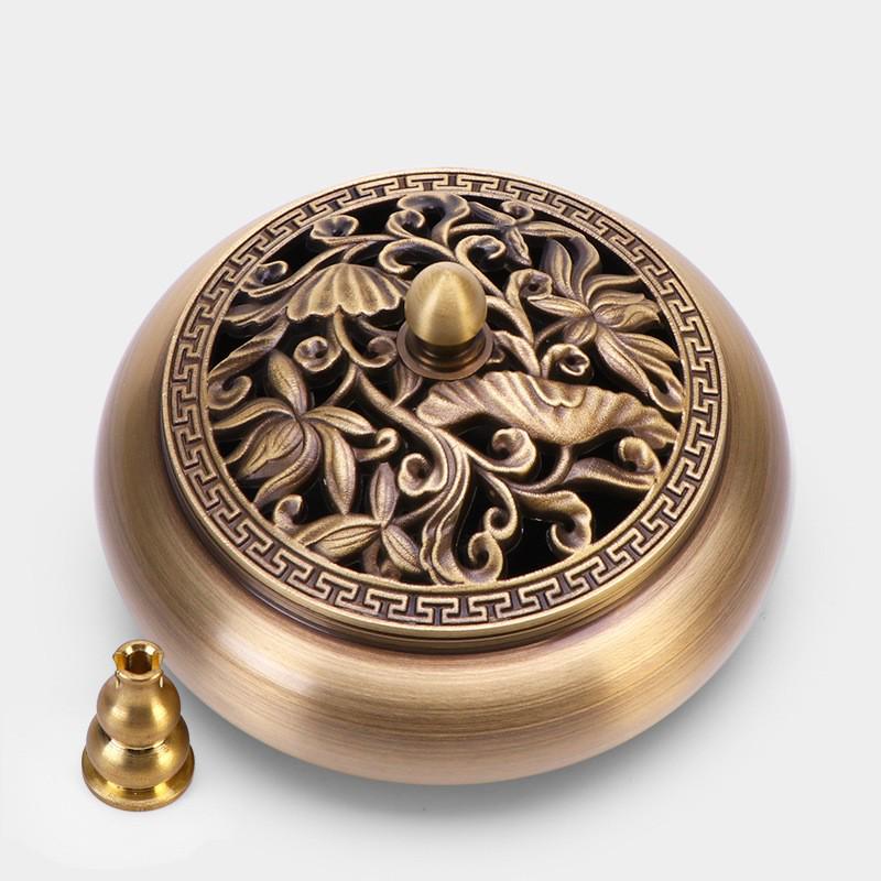 Латунная курильница с плоским дном Jinlian для домашнего и внутреннего использования