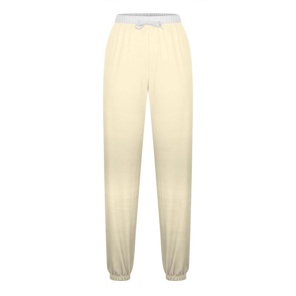 Женские спортивные брюки с карманом на ремне, модные, пэчворк, контрастная резинка на талии, повседневные спортивные брюки