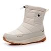 Женские и мужские зимние теплые водонепроницаемые ботильоны до щиколотки с меховой подкладкой, удобная обувь для ходьбы, нескользящие уличные ботинки до середины икры для женщин и мужчин