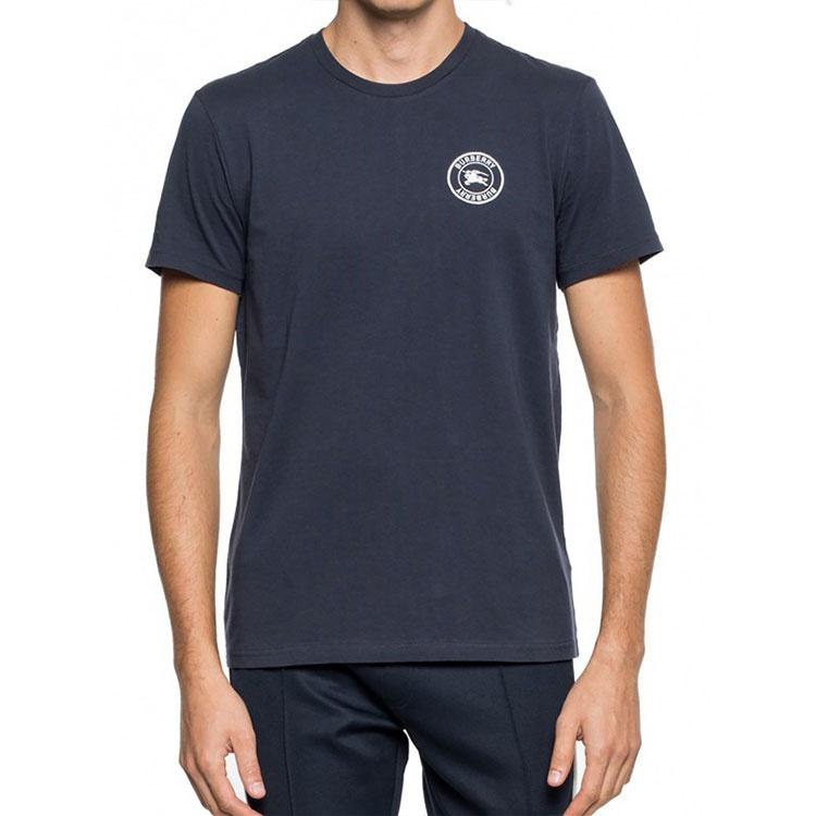 Burberry SS21 Casual Logo Short Sleeve Unisex Navy Blue 80040541