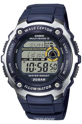Мужские синие часы Casio Collection Wave Ceptor WV-200R-2AJF