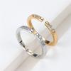 Fashion Female Golden Silvery CZ Adjustable Ring Luxury Inlay CZ White Stone Fashion Wedding Bands Ring Jewelry for Women