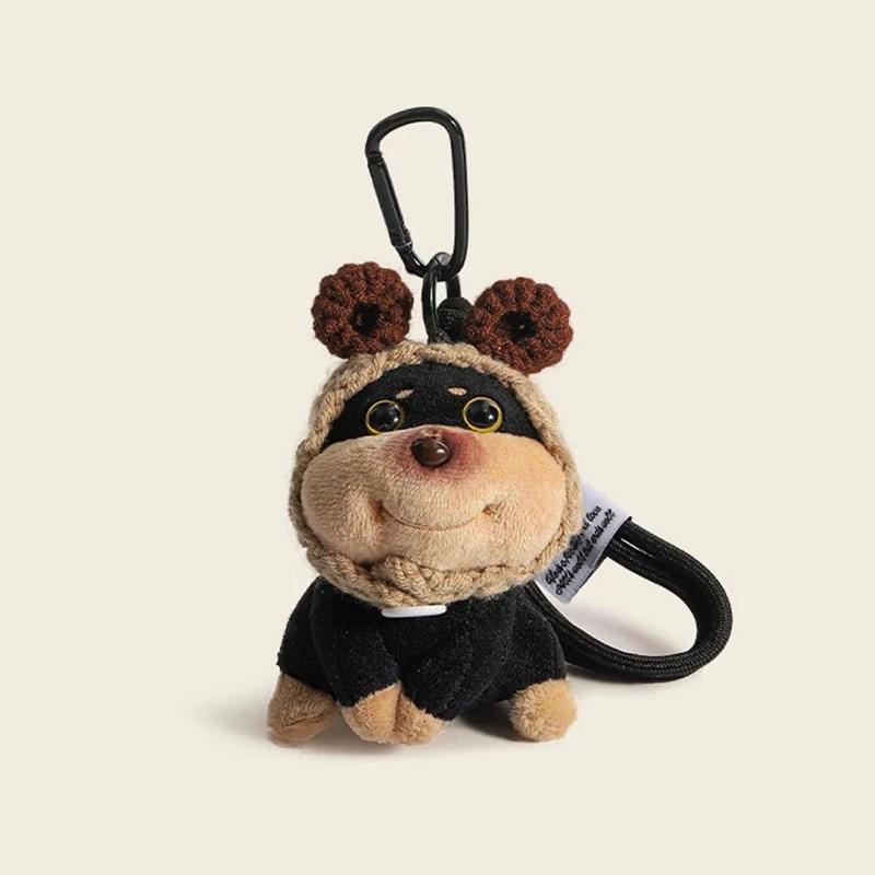 Cute Creative Bee Puppy Charm Bag Pendant Cute Diy Hanging Decoration Funny Keychain Kawaii Backpack Decoration Gifts