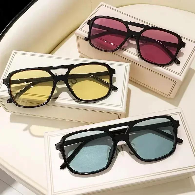Vintage Square Sunglasses For Woman Retro Brand Sun Glasses Female Black Yellow Fashion Candy Colors  Feminino