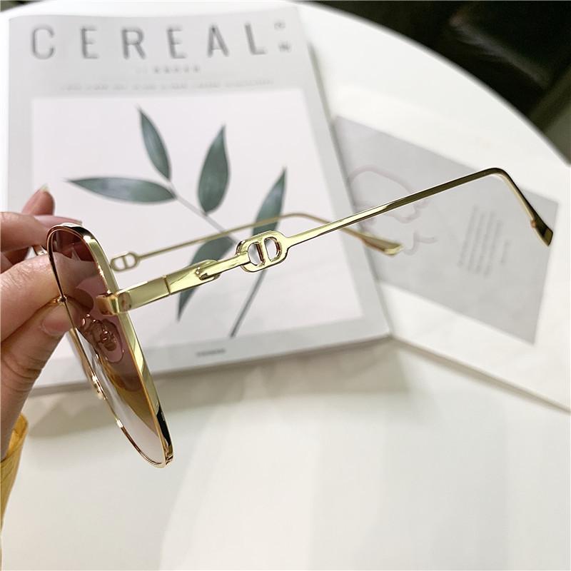 Модные женские солнцезащитные очки с градиентными линзами, квадратной формы, с металлической оправой, защита от УФ-лучей, женские солнцезащитные очки