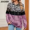 JKAASHDK Women's Fashion Casual Leopard Print Spring Autumn Long Sleeve Pullovers & Long Sleeves