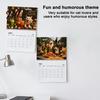 Funny Cat Wall Calendar 2027 Drunk Cats Calendar, with 12 Practical Planner for Home Hilarious Drinking Illustration, Monthly Office Decor Decorative