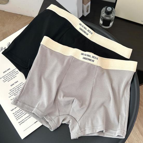 Мужское нижнее белье боксеры средней посадки, шорты с высокой эластичностью, трусы с принтом букв, U-образные, дышащее нижнее белье для повседневной носки