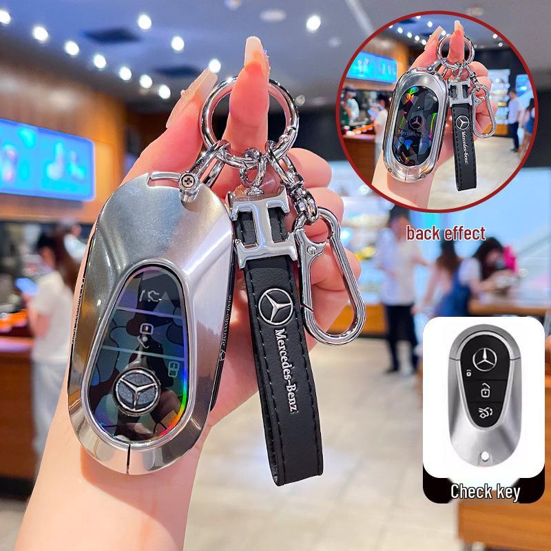 Чехол для ключа Mercedes-Benz для E-класса, C-класса, S-класса, GLB, GLC, GLE, GLA - Подходит для E300L, C260L, A200L