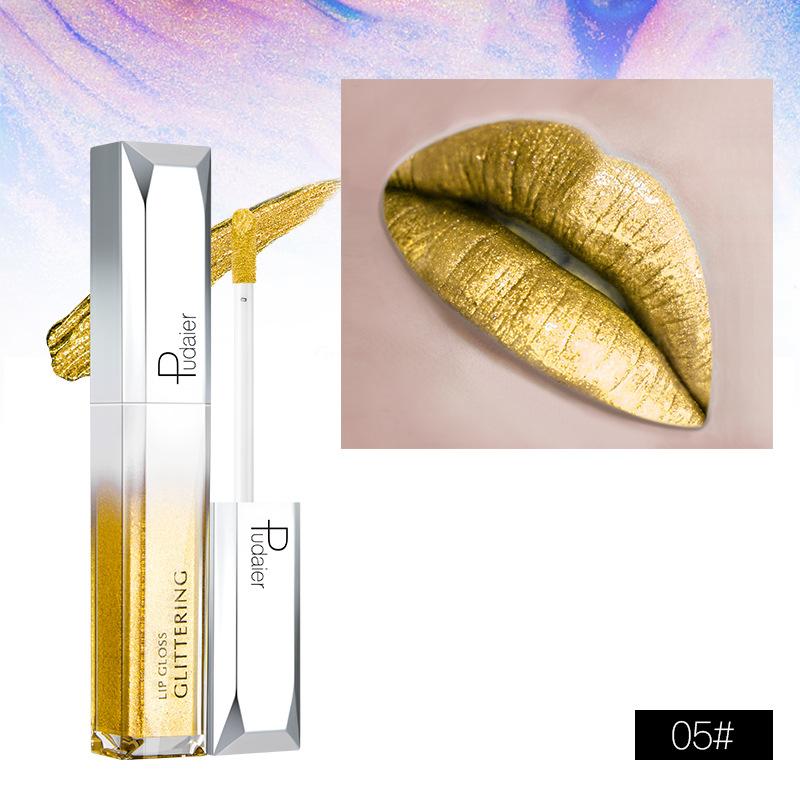 Pudaier Жемчужная увлажняющая глазурь для губ Star Glitter Lip Gloss Lipstick