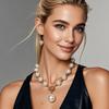 European and American Simple Diamond-encrusted Imitation Pearl Necklace Atmospheric Short Collarbone Chain Necklace
