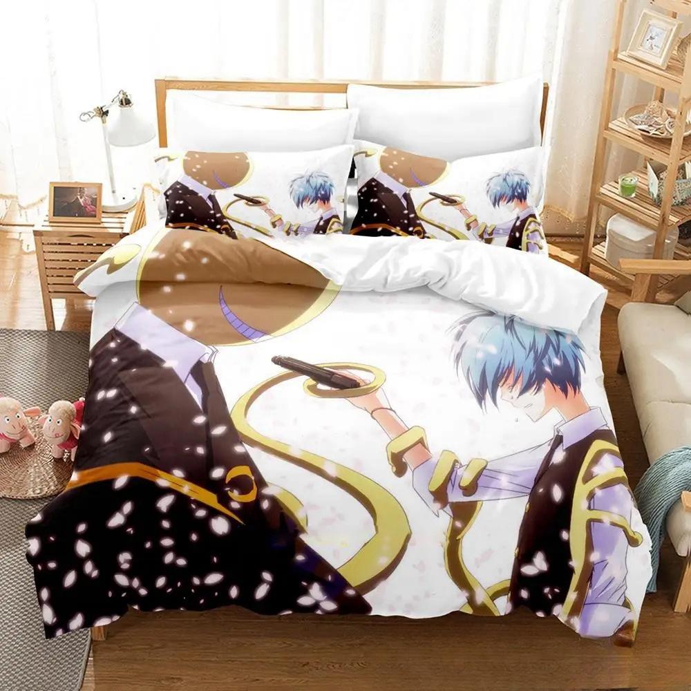3D Мультяшный Набор Постельного Белья Класс Убийц Коро-сенсей Мальчики Девочки Полуторный Двуспальный Кингсайз Пододеяльник Наволочка Кровать Мальчики Взрослый