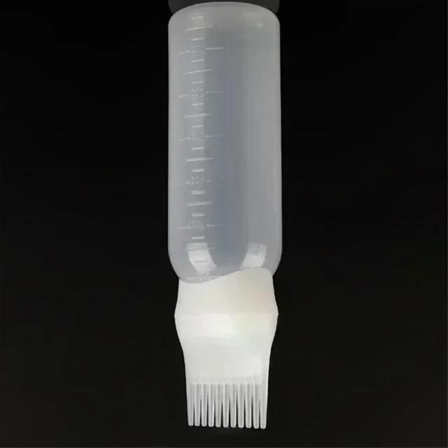 Бутылка для ухода за волосами объемом 120 мл со встроенной расческой, профессиональный инструмент для окрашивания волос в парикмахерских, флакон для лекарств с точным измерением