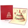 1pcs 3D Pop Up Greeting Cards With Envelope Laser Cut Post Card For Birthday Christmas Valentine' Day Party Wedding Decoration