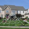 5M/7M Halloween Triangle Spider Web Black/White Simulation Design Giant Spider Web Decorative Realistic Plush Spider Web