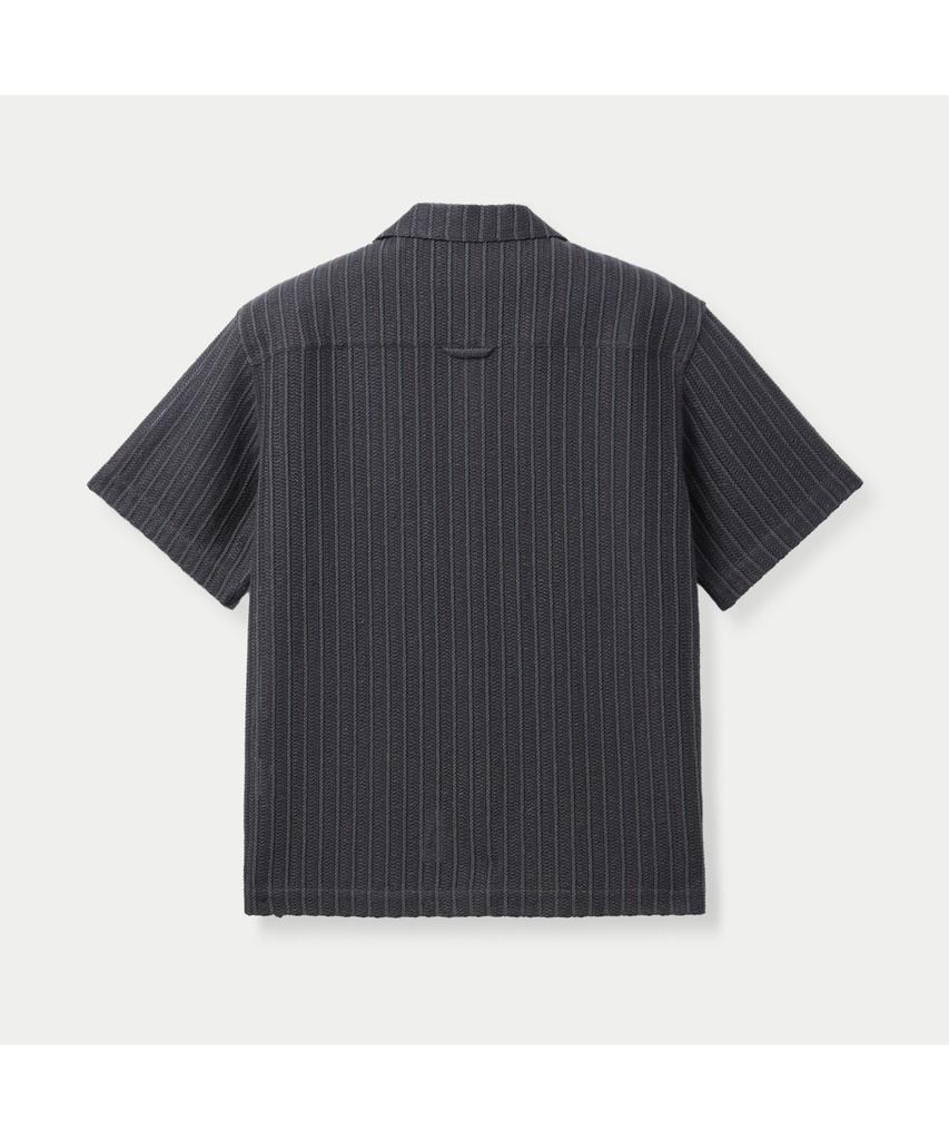 Silijeu Crochet Open Collar Short Sleeve Shirt Sasfm26881Khx