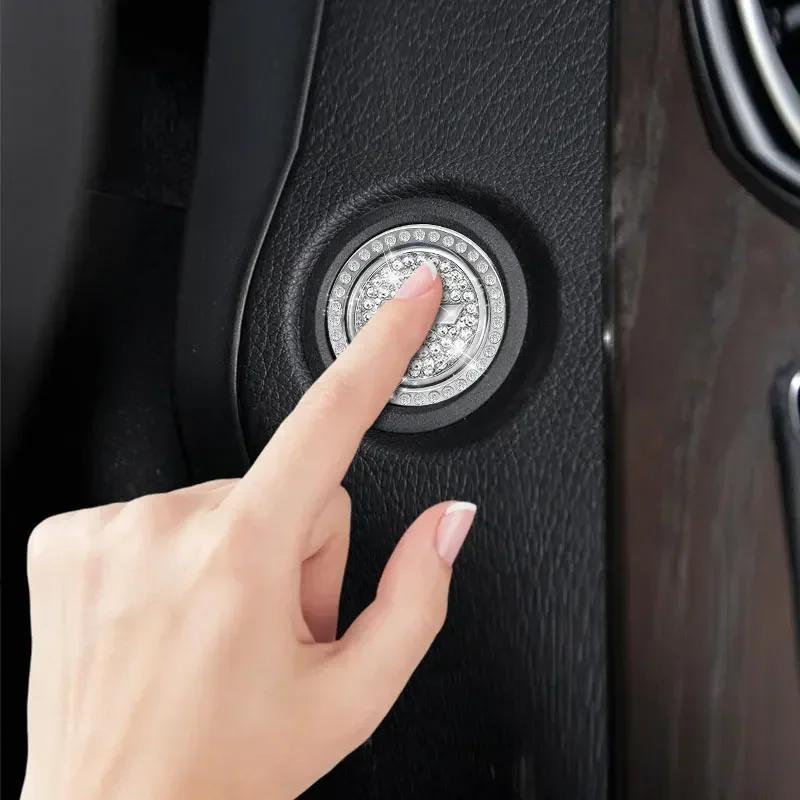 One-Click Start Decoration Cover Diamond Stickers Accessories for Chevrolet Spark Sonic Camaro Volt Bolt Trax Malibu Cruze 2 3 4