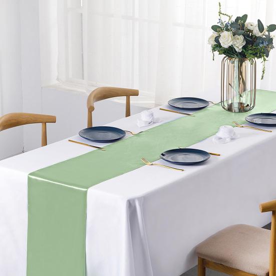 Сатиновая дорожка для стола 108 x 12 дюймов, несминаемая дорожка для стола, однотонная дорожка для свадьбы, дня рождения, банкета, обеденного стола, декора