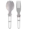 Portable Folding Titanium Spork Fork Outdoor Camping Cutlery Travel Tableware(Fork   Spoon)