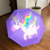 1pc Unicorn, Rainbow Automatic Open/Close Umbrella, Folding Compact Umbrella with Lightweight Design for Women/Men yy251028163
