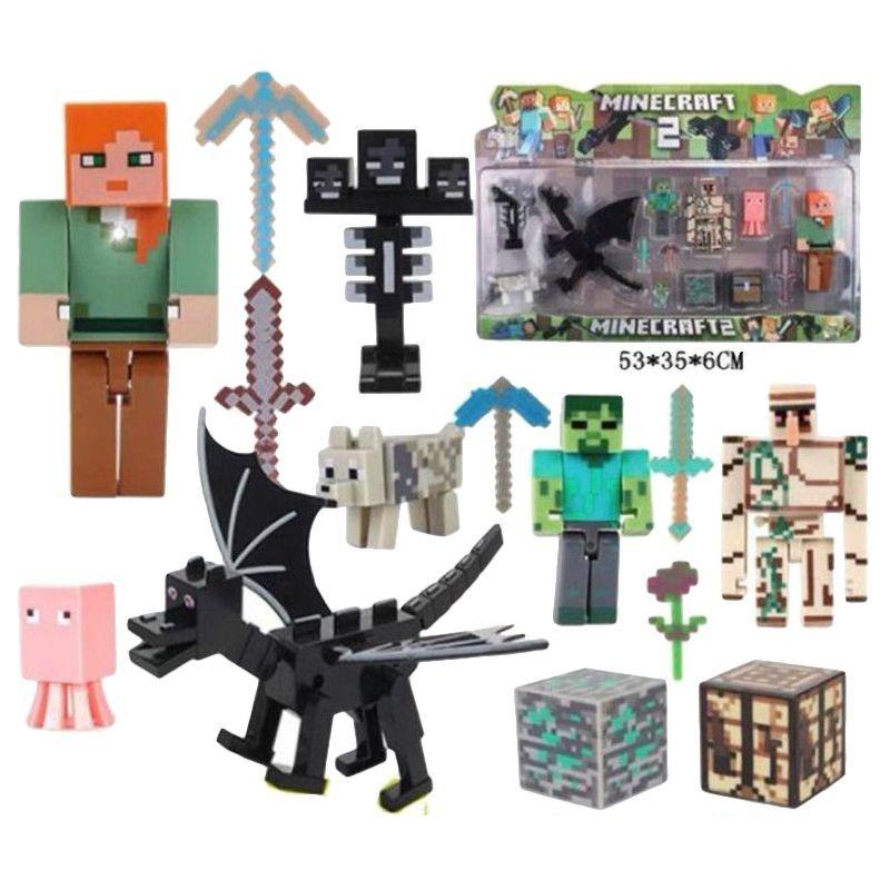 Коллекция фигурок-пазлов Minecraft Высококачественный домашний декор и подарок для геймеров