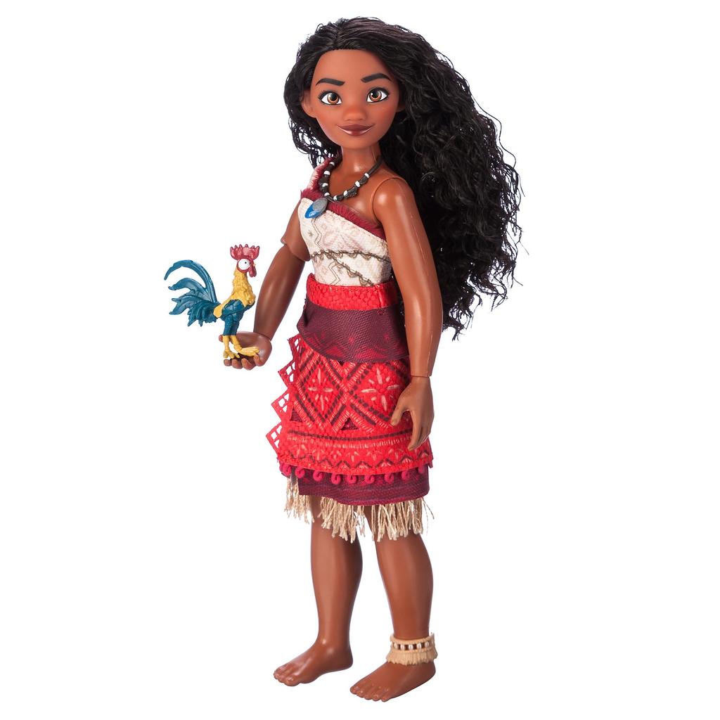 Официальная поющая кукла Disney Store Moana 2, подвижная игрушка Disney Princess с настоящим сердцем Te Fiti Heihei Sings, стилизованное окно - костюм, ожерелье,