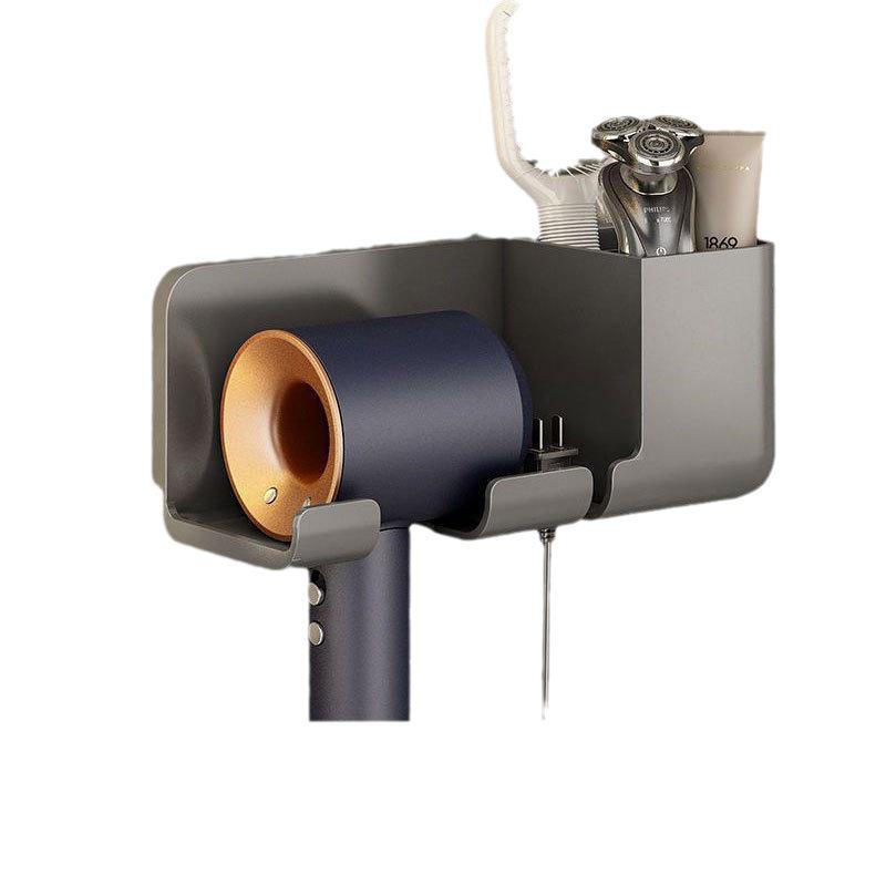 Настенный держатель для фена без отверстий для хранения в ванной комнате