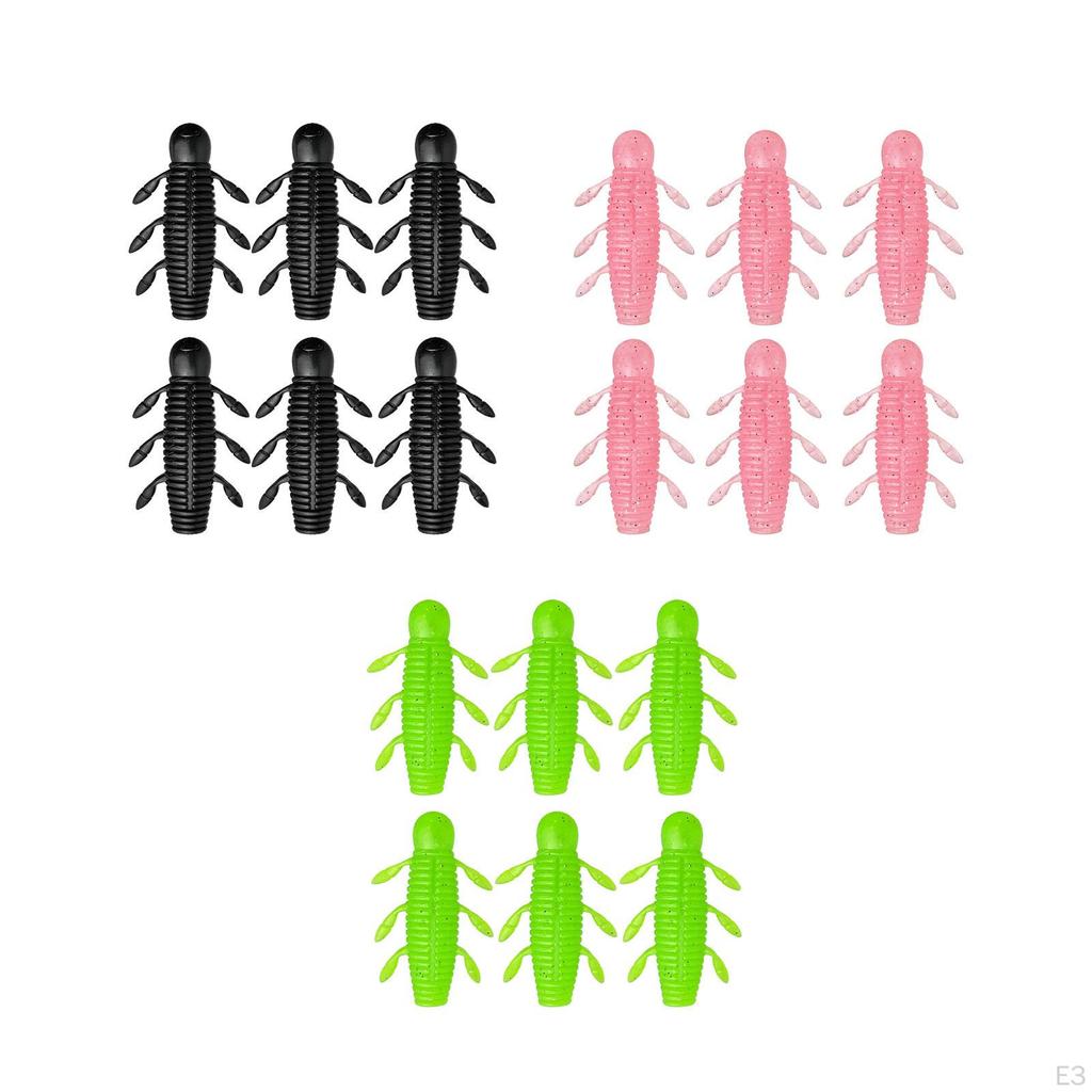 6 штук мягкие рыболовные приманки искусственные легкие реалистичные принадлежности личиночные приманки