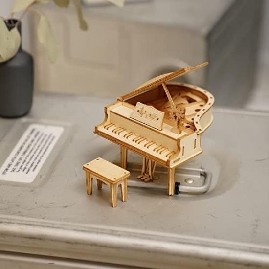 3D Деревянный Пазл TG402 Рояль с Японскими Инструкциями Tsukurundesu®
