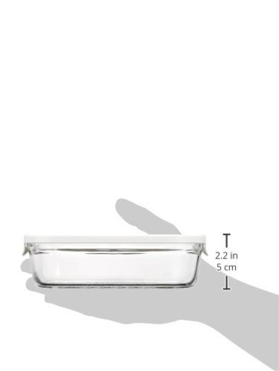 Контейнер для хранения Iwaki, набор из 4 предметов, квадратный, для микроволновой печи, белый и