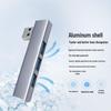 Алюминиевый 4-портовый USB 3.0 Type-C концентратор для расширения ноутбука
