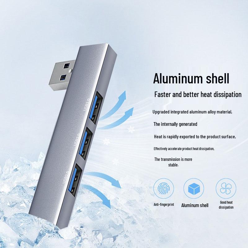 Алюминиевая док-станция для ноутбука: 4-в-1 USB 3.0 концентратор с интерфейсом Type-C