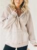 Women's Half-Zip Washed Hooded Sweatshirt - Autumn/Winter New Style