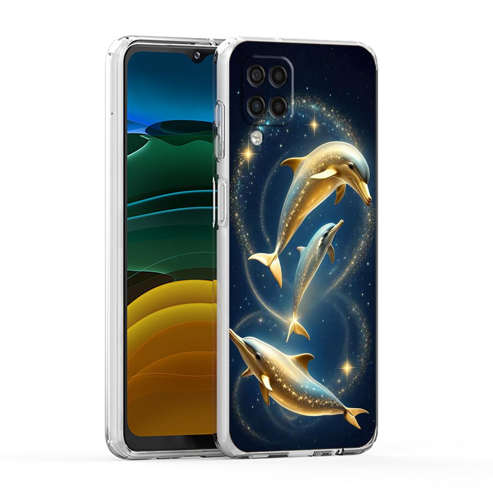 Прозрачный чехол для телефона Samsung Galaxy A25 A23 A22 A52S A52 A55 A72 A51 A71 A41 A31 A13 A11 5G с изображением морского животного дельфина, из TPU