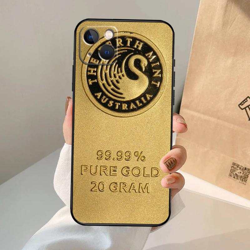 Switzerland Fine Gold Case For IPhone 18 16 15 14 13 11 12 Pro Max XS X XR Plus Back Cover For IPhone 18 16 15 14 12 13 Mini