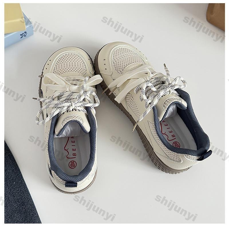 Модные женские кроссовки Летние Дышащие Сетчатые Легкие Походные Ботинки Модные Перекрестная Шнуровка Удобные Повседневные Туфли на Плоской Подошве Zapatos Mujer