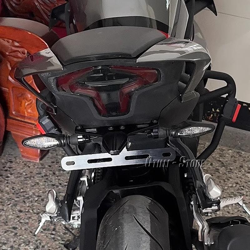 Motorcycle Rear License Plate Mount Holder Aluminum Bracket Accessories For CFMOTO 450 SR 450SR 450sr 2022 2023 2024