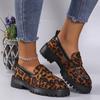 Leopard Flats Platform Loafers Shoes Women Casual Walking Dress Shoes New Fashion Sandals  Trend Brand Autumn Zapatos Mujer