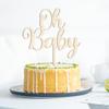 Oh Baby Cake Topper Wooden Baby Shower Cake Topper,For Rustic Theme Gender Reveal Party/baby Booth Props Party Photo Decorations
