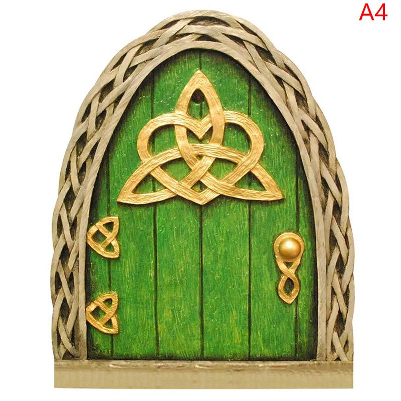 Миниатюрная сказочная дверь для дома, креативное дворовое искусство, мини-арка, окно, дверь, мышиная нора, украшение для сада на открытом воздухе, скульптура