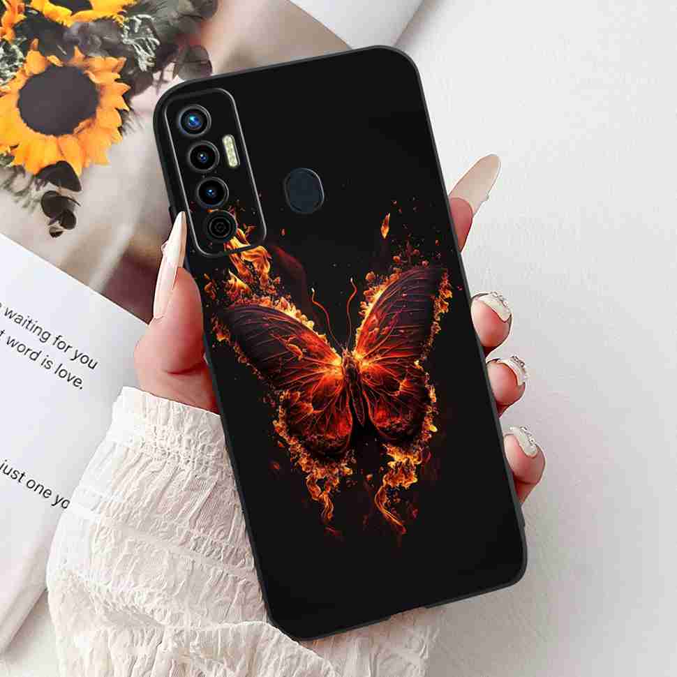 Cute Cat Cover For Tecno Camon 17 Case CG6 CG6j Silicone Soft Protection Shell For Tecno Camon 17 Camon17 Back Cover Casing 6.6"