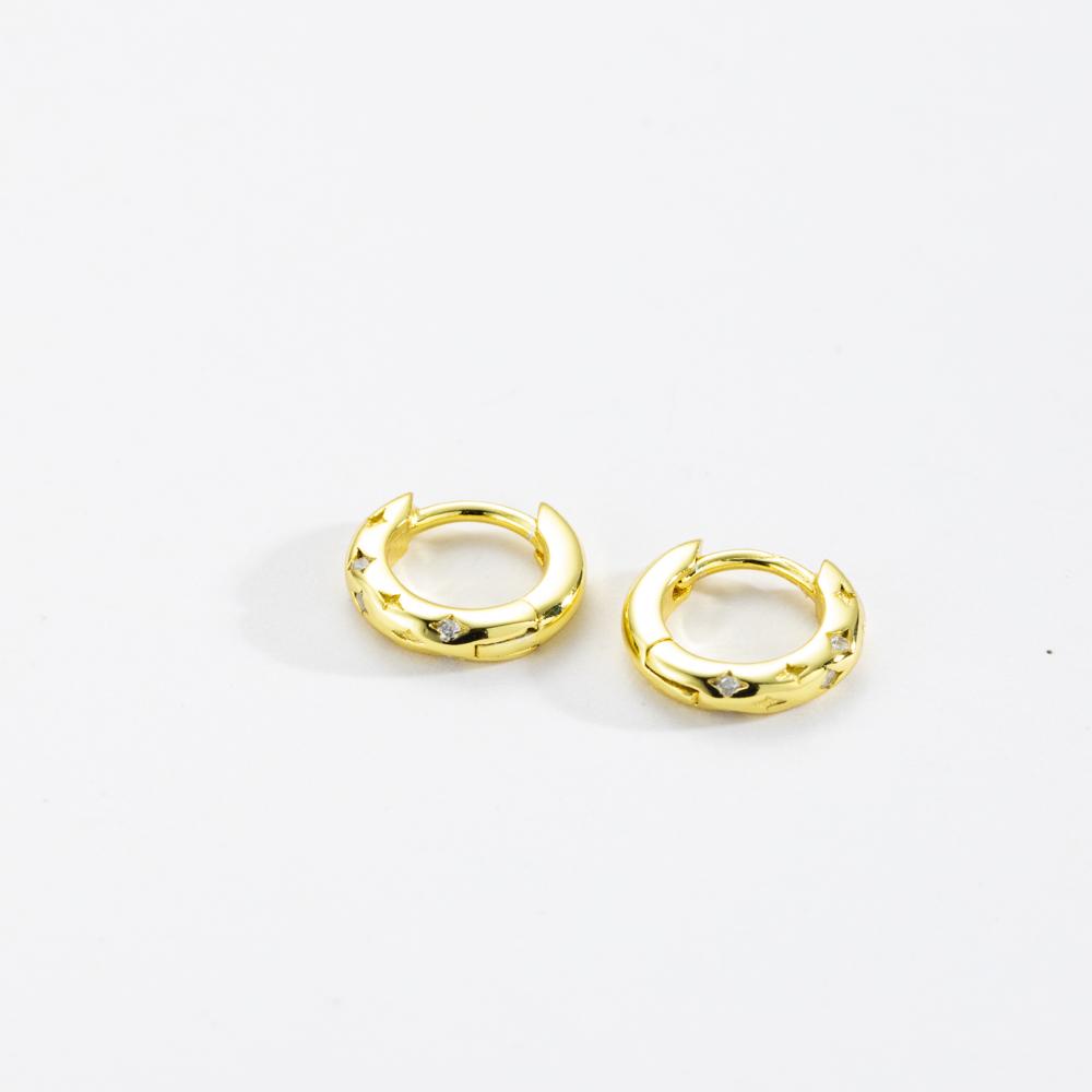 ANDYWEN 100% стерлингового серебра 925 пробы, золота 7 мм, обручи со звездами и фианитами, женские обручи в стиле рок-панк, ювелирные изделия, подарок на День святого Валентина