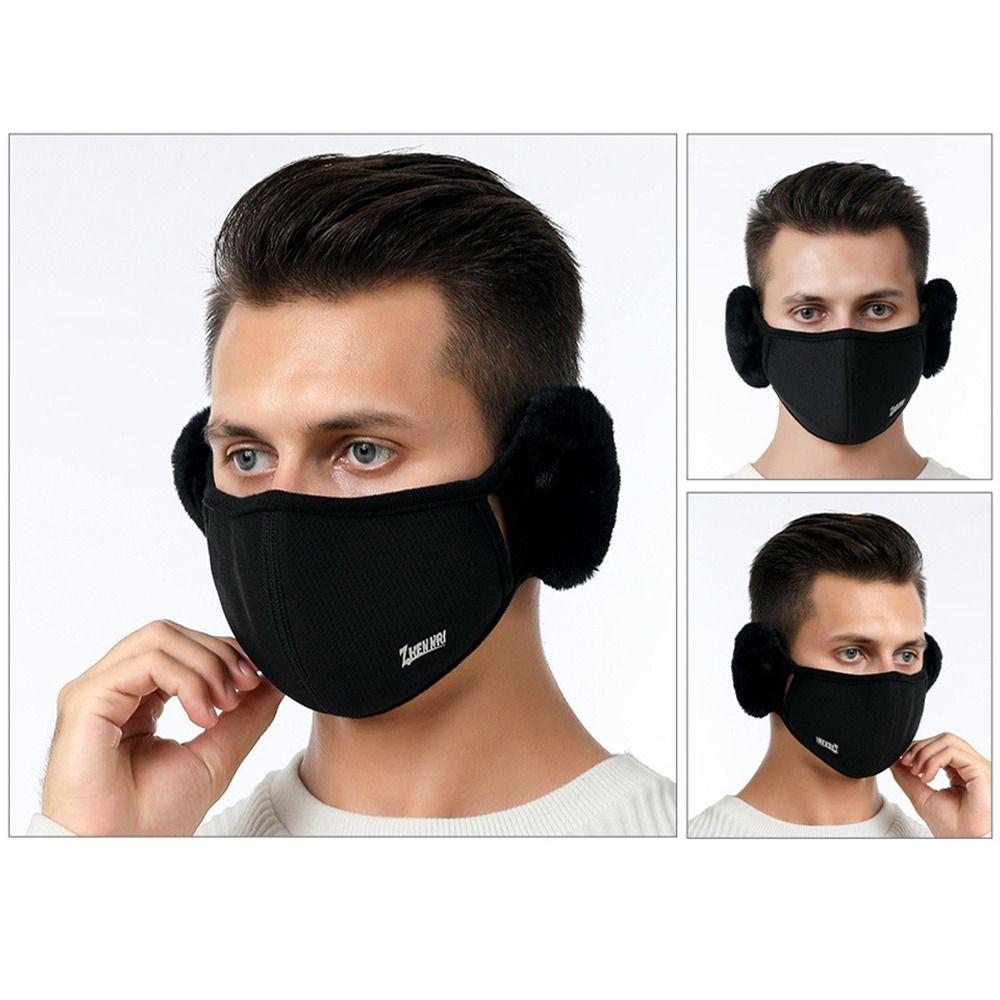 Female Windproof Cold-proof Ear Warmer Mouth Cover Earmuffs Outdoor Mask