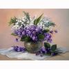 Алмазная вышивка хобби пурпурно-белый цветок DIY Алмазная картина вышивка крестом Алмазный декор для спальни