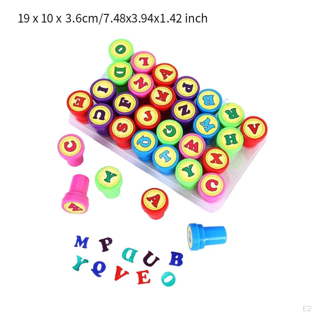 Детский набор штампов, развивающие игрушечные штампы, наборы с надписями из мультфильмов для создания открыток, планировщик