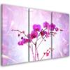 Three Piece Picture Canvas Print Orchid Flower