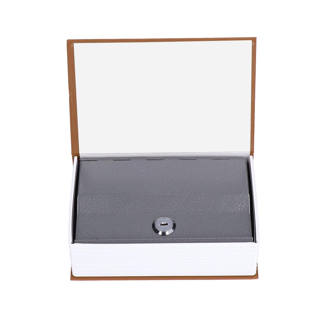Safe Box Simulation Book Shape Decorative Storage Money Case for Bedroom Living Room OfficeBrown