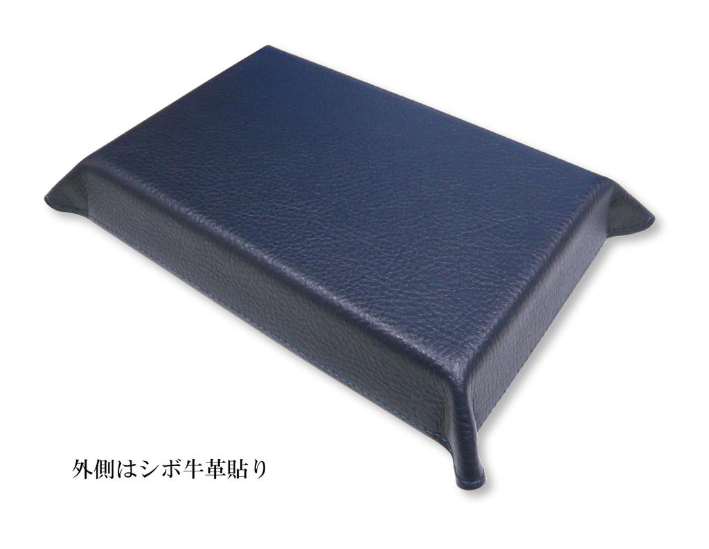 Зернистая коровья кожа лоток для ручек синего цвета с металлическим указателем и металлическим колпачком-кольцом раздвижной ретро набор ручек японского производства TRAL-701S-8838B