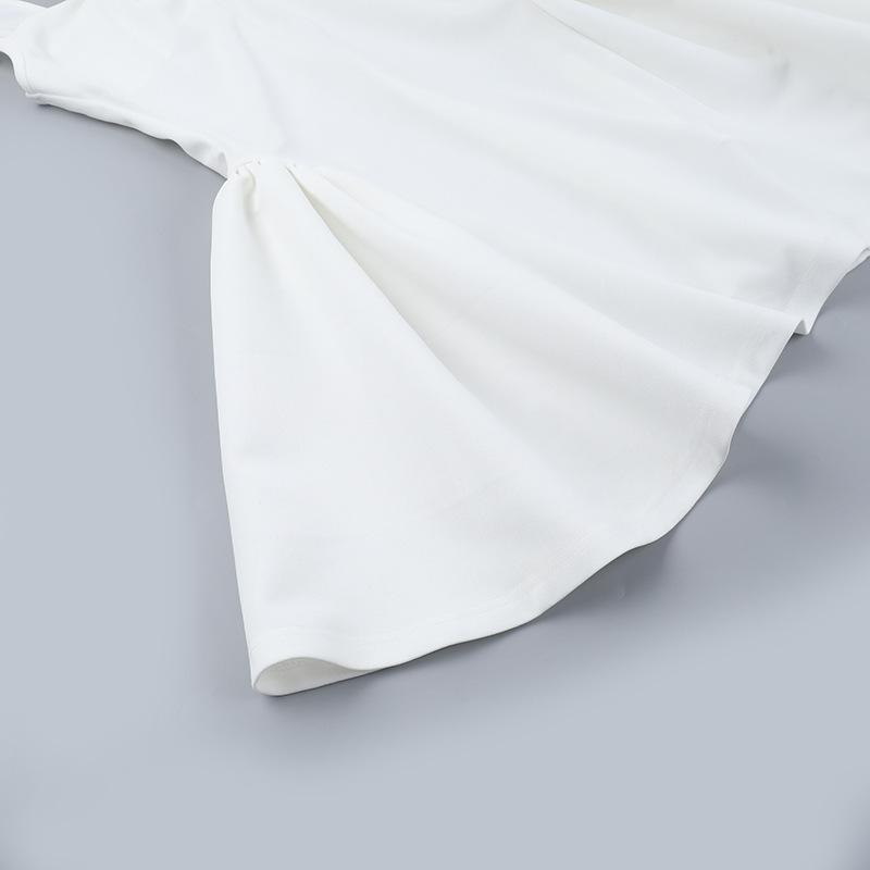 Spring Wrap Hip Skirt Women's Fashion Ethos Elegant Slim Peach Collar Halter Dress