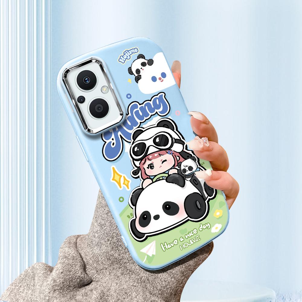 For Vivo V23 V25 V27 V29 V30 Y27S Y28 Y33S Y36 Infinix Hot30I Hot40 Tecno Spark20 Cartoon Black Cat Silver Edge Soft Liquid Silicone Protective Casing